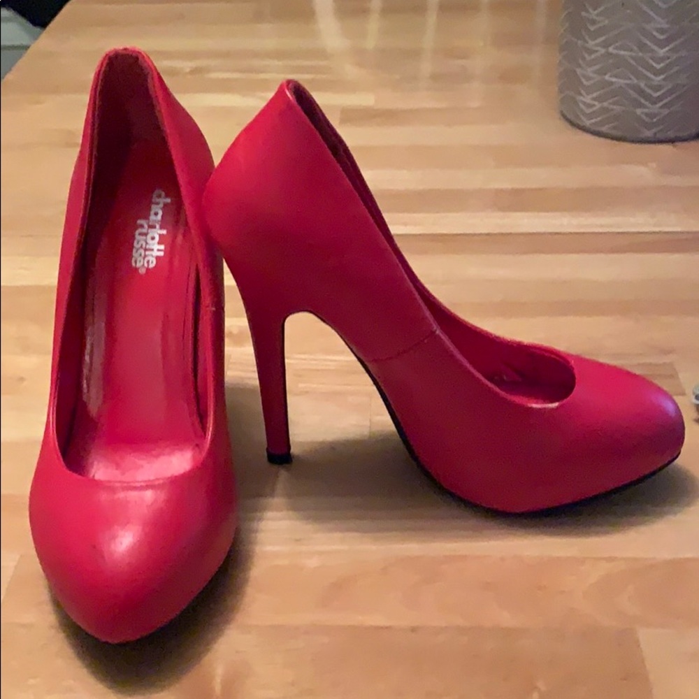 Red High Heel Pumps Charlotte Russe